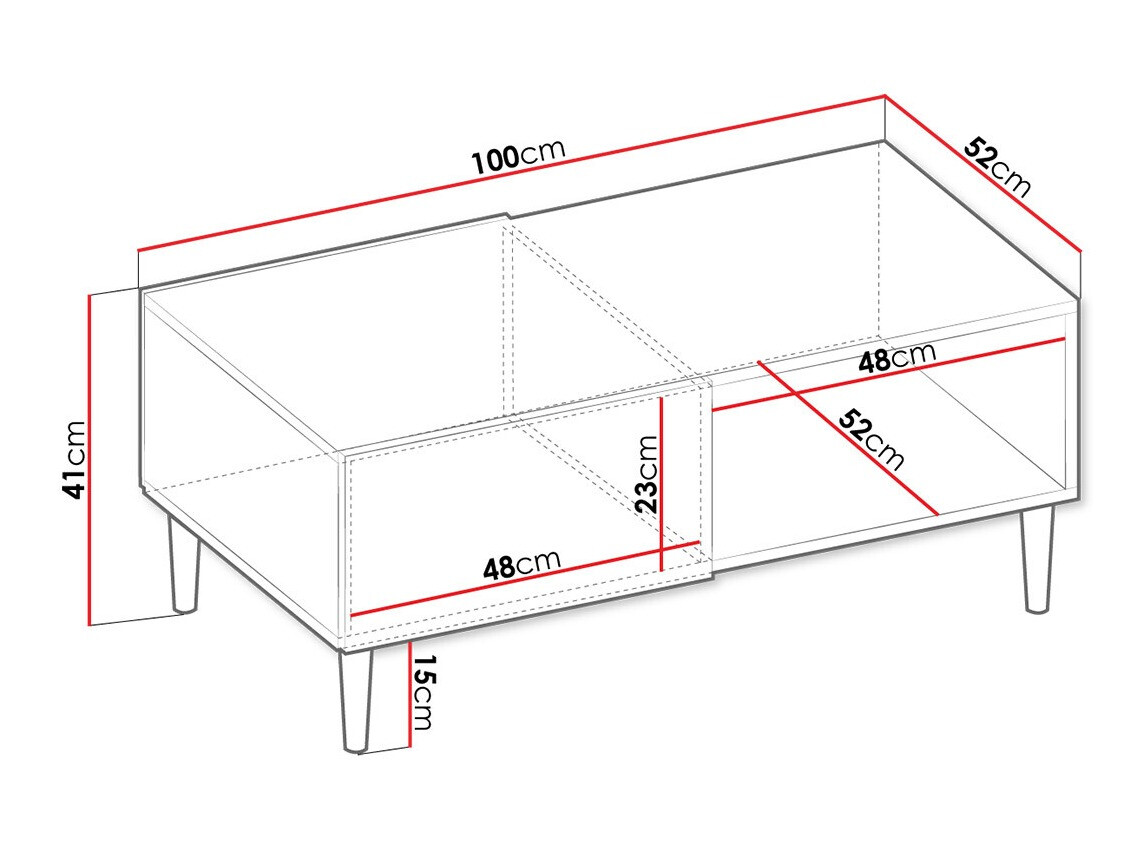 Salontafel Comfivo Mavmono 102 (Zwart)