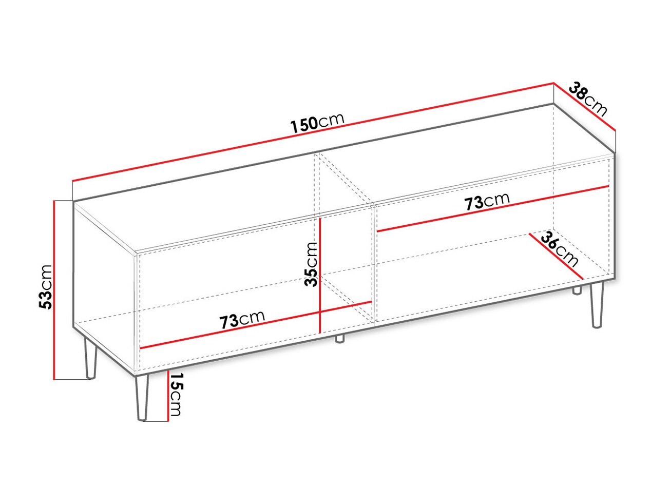 TV-meubel Comfivo Mavmono 105 (Zwart)