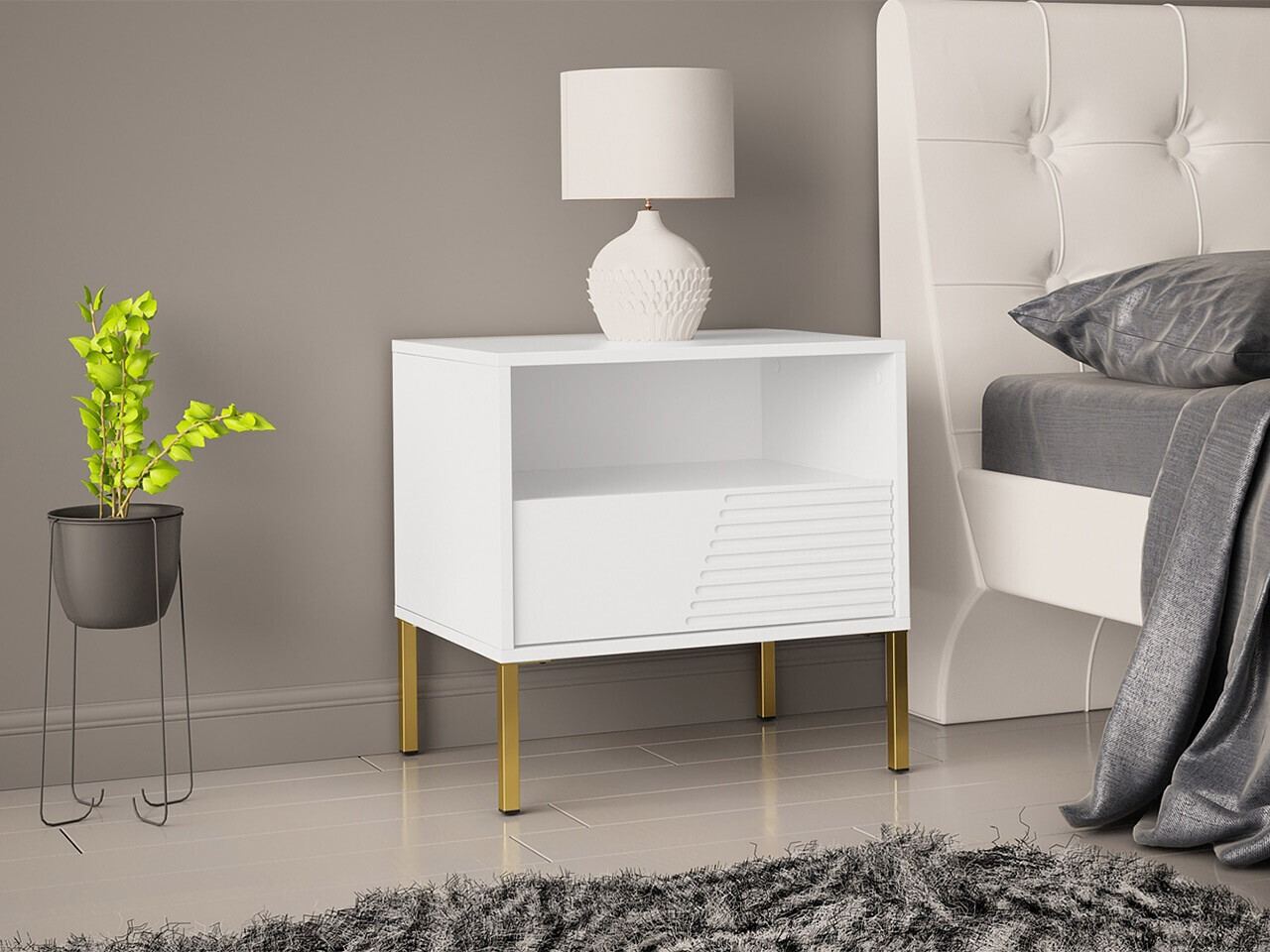 Nachtkastje Verteni 101 (Wit)