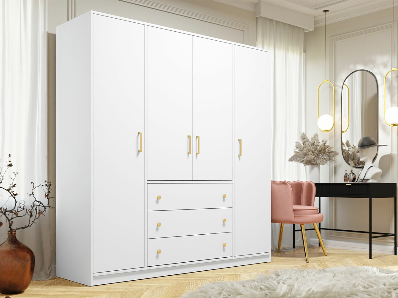 Kledingkast Musum I (Wit)