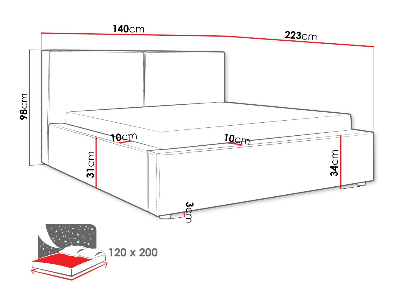 Bed TrendyNest 117 (Manila 14)