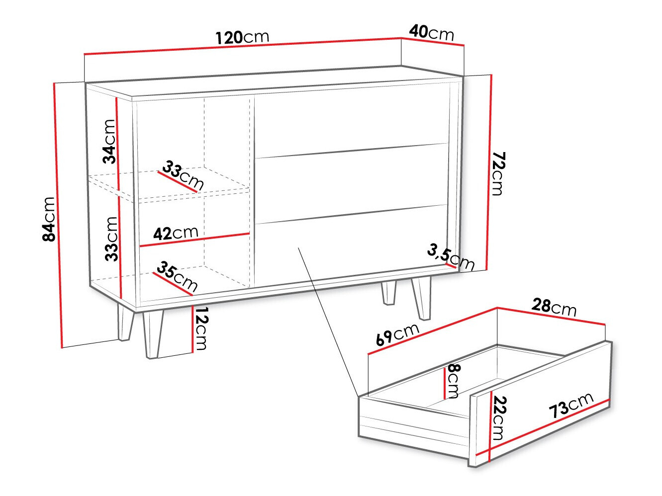 Ladekast Comfivo Romtori 100