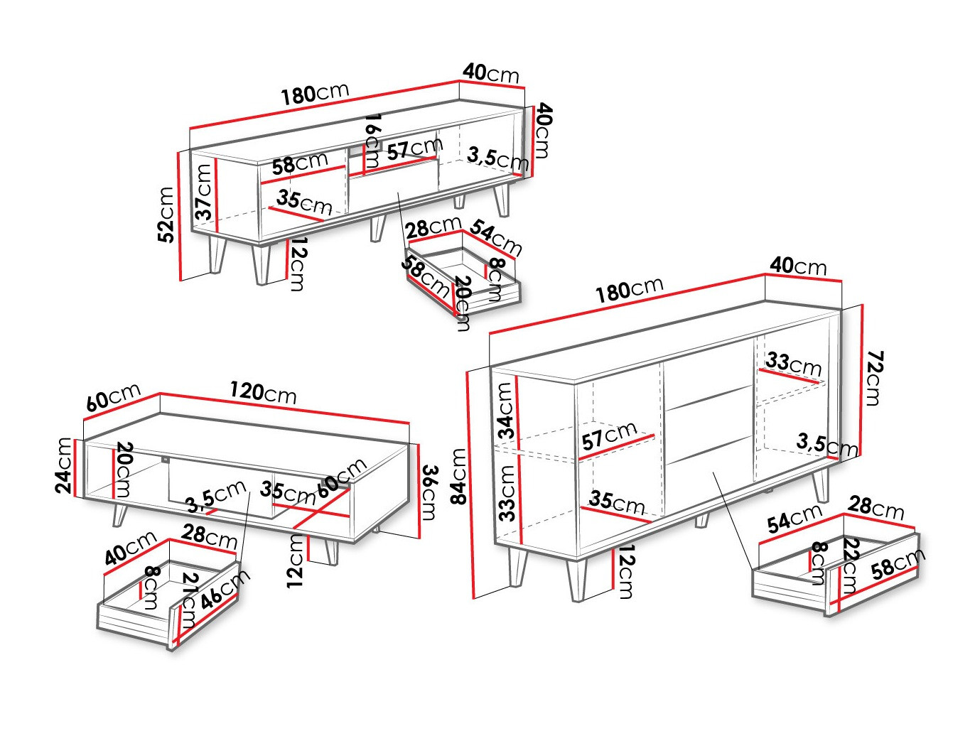 Woonkamerset Comfivo Romtori