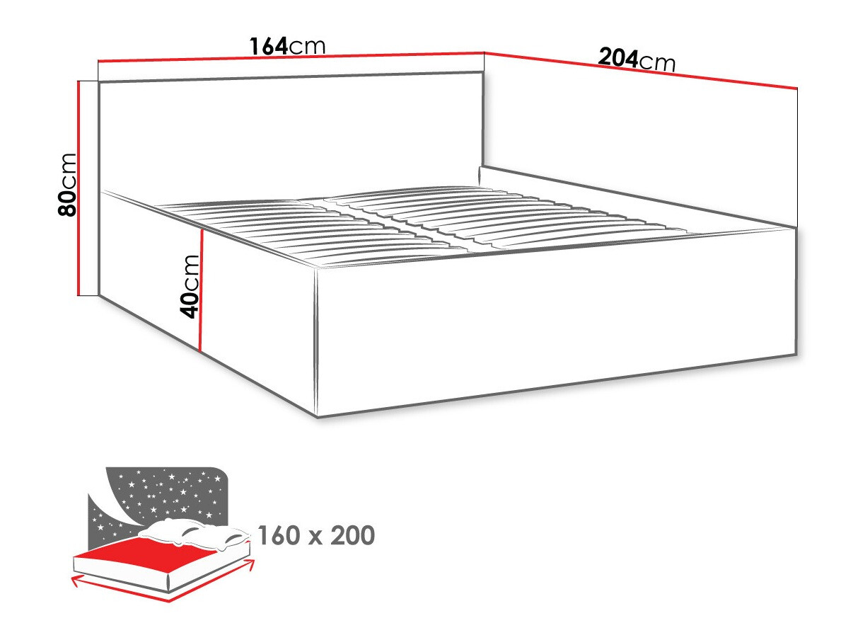 Bed Comfivo Romtea 100
