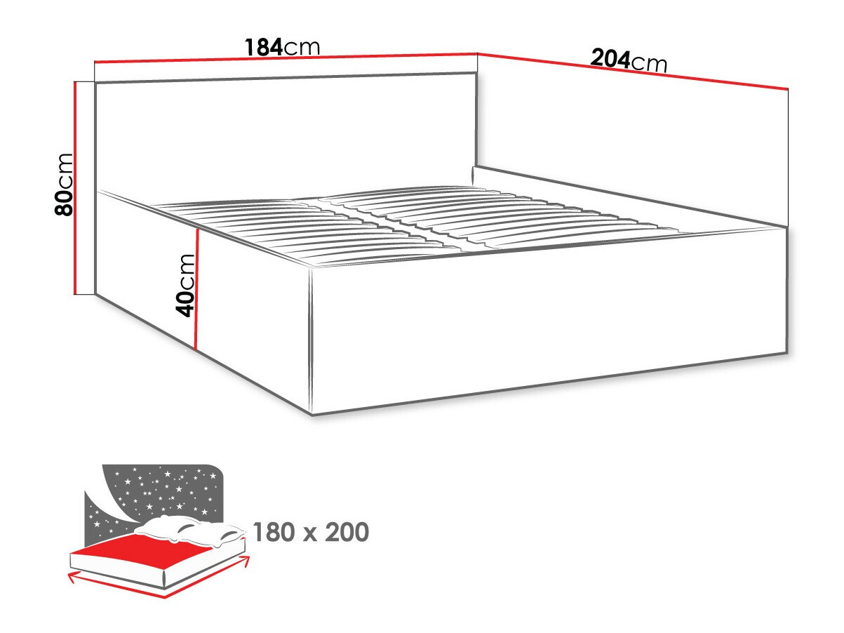 Bed Comfivo Romtea 100