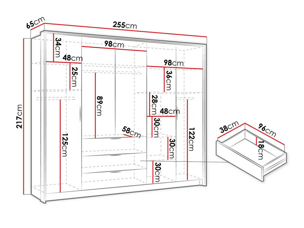 Kledingkast Honolulu 271