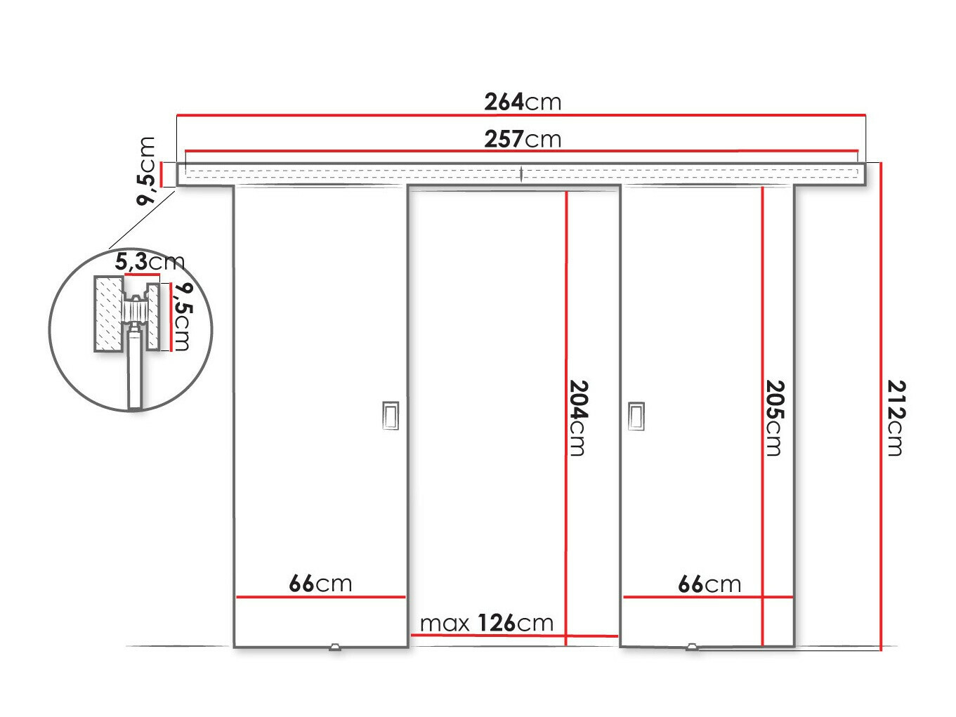 Schuifdeur Dover 198 (Craft eiken)