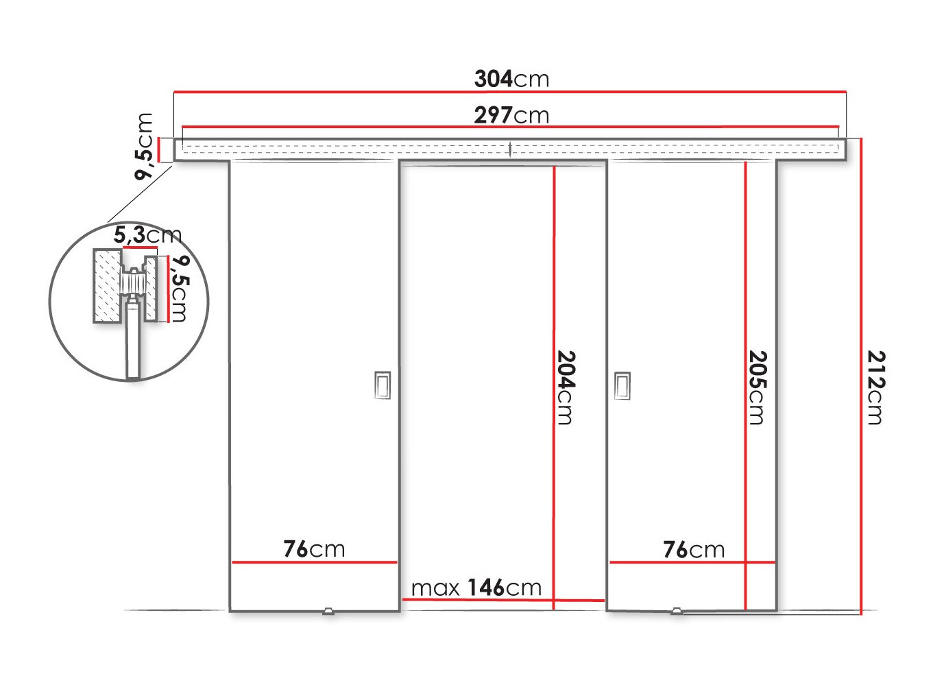 Schuifdeur Dover 199 (Craft eiken)