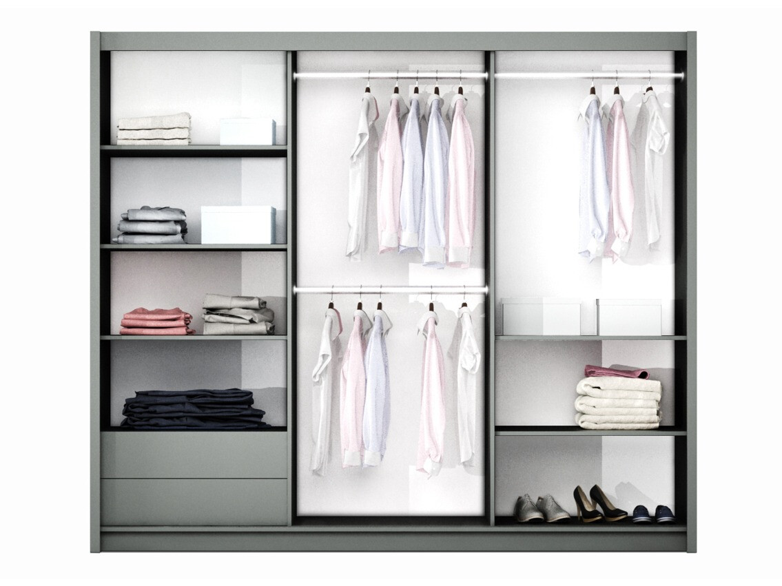 Kledingkast Honolulu 213 (Grafiet)