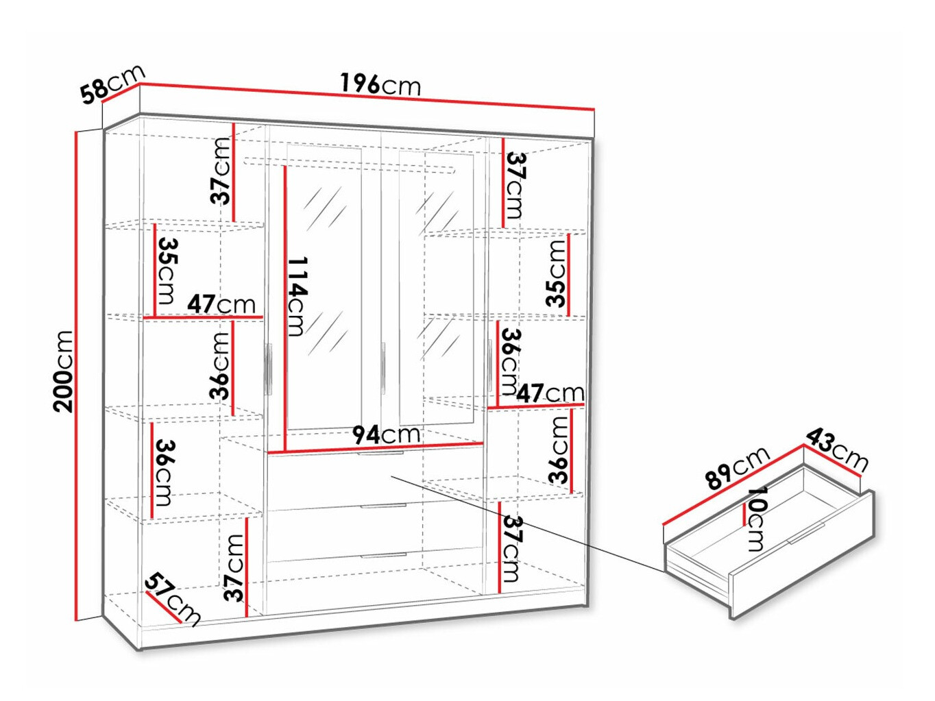 Kledingkast Ophdome 105
