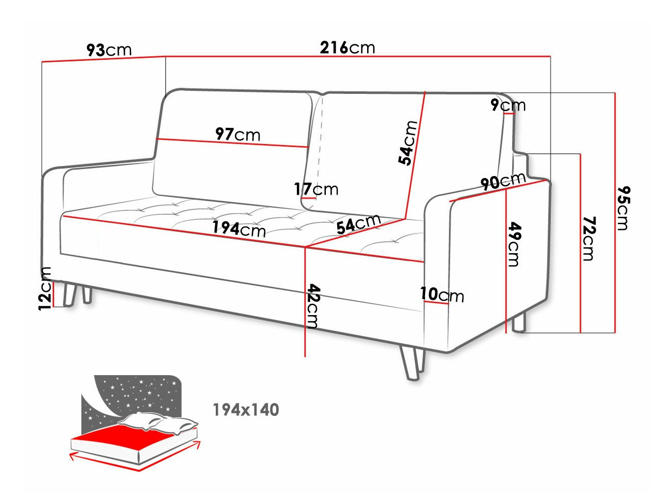 Slaapbank Independence 102 (Kronos 09)