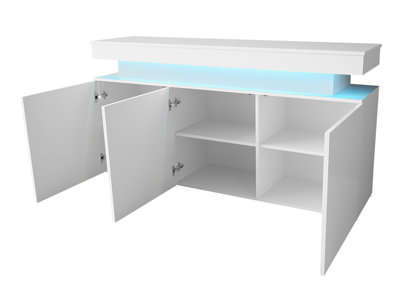 Dressoir Monfero 101 (Zwart + Glanzend zwart)