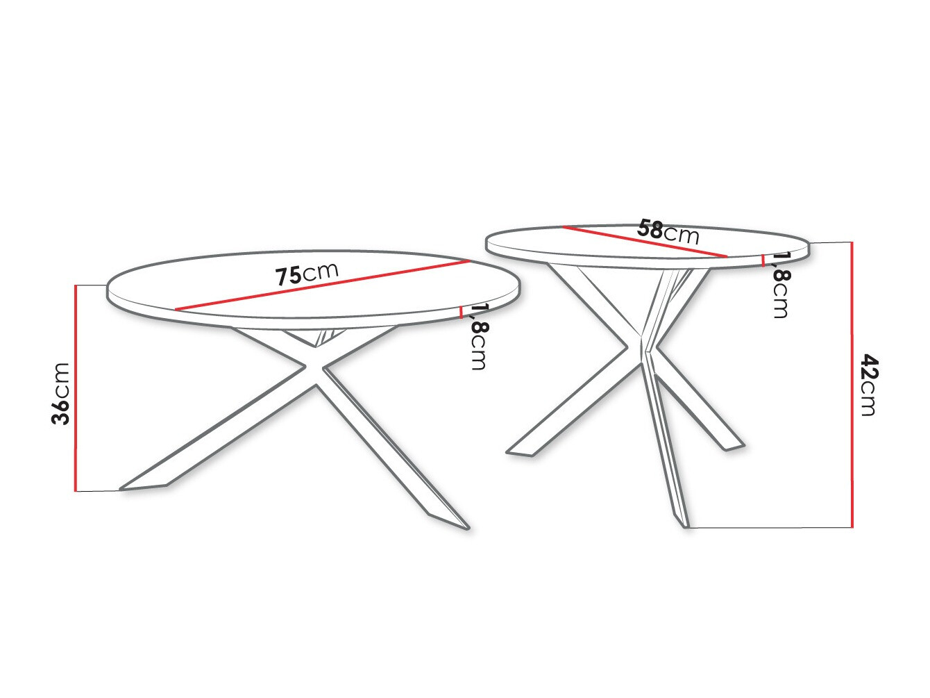 Salontafel set Oswego 108 (Ambachtelijke gouden eik + Zwart)
