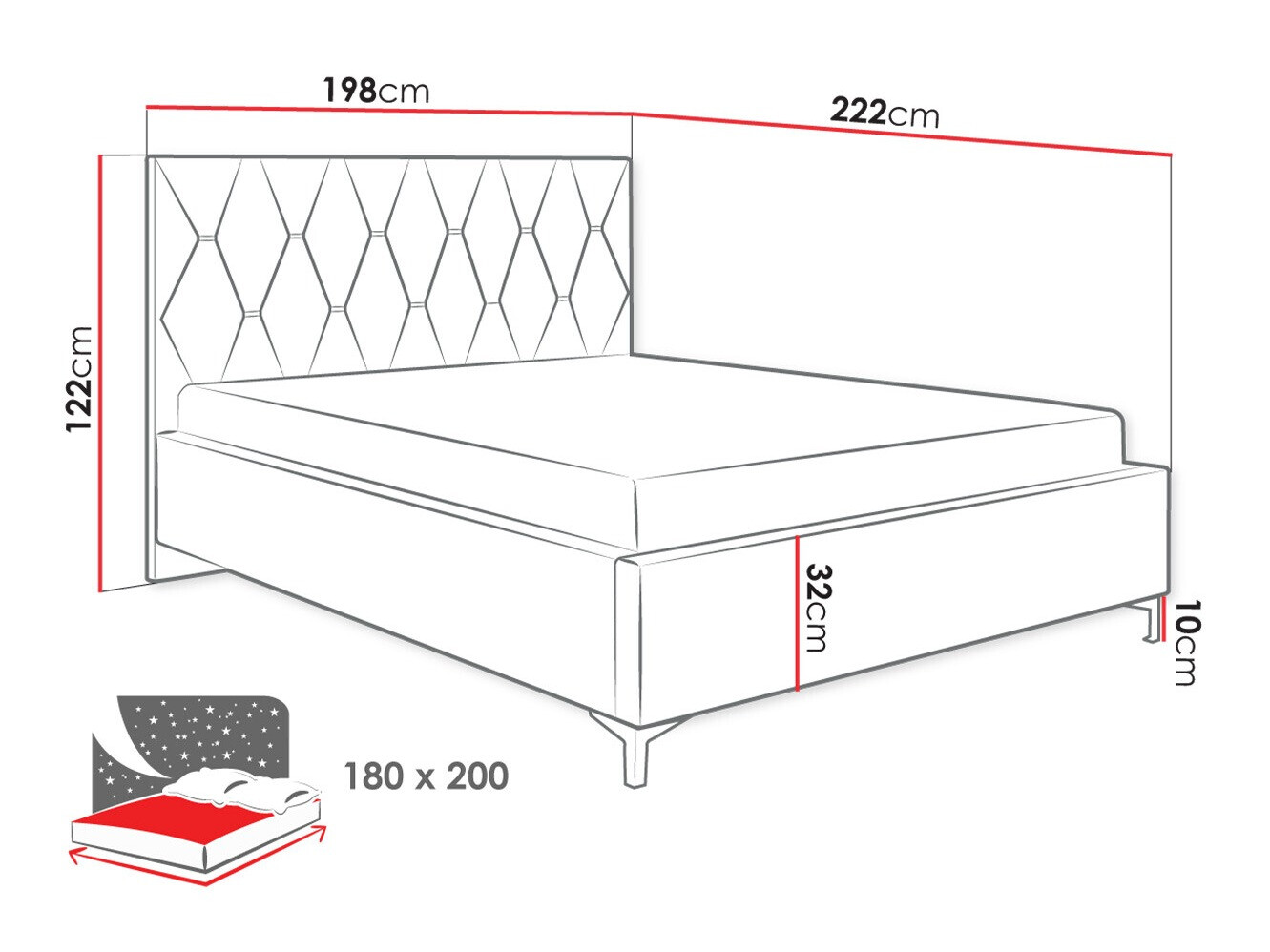 Bed Baltimore 192 (Manila 16)