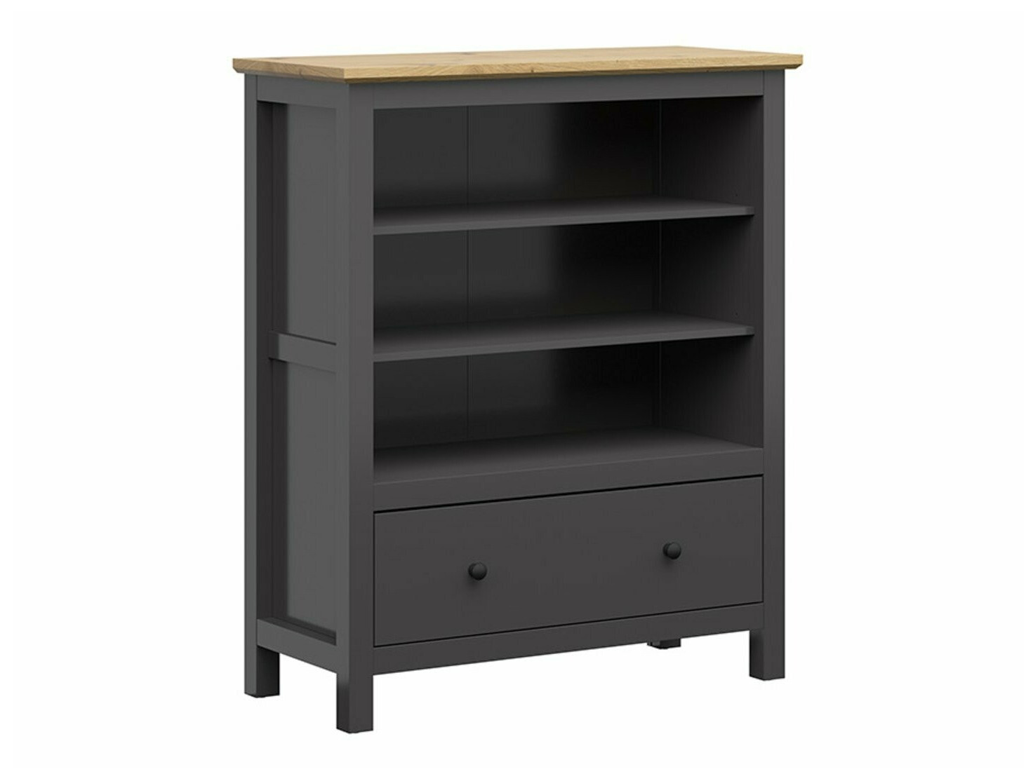 Boekenkast Sordoro 127 (Grafiet + Artisan eiken)