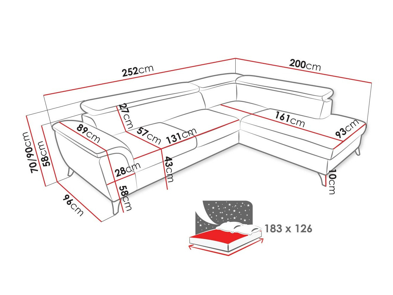Hoekbank Lincoln 178 (Barrel 97)