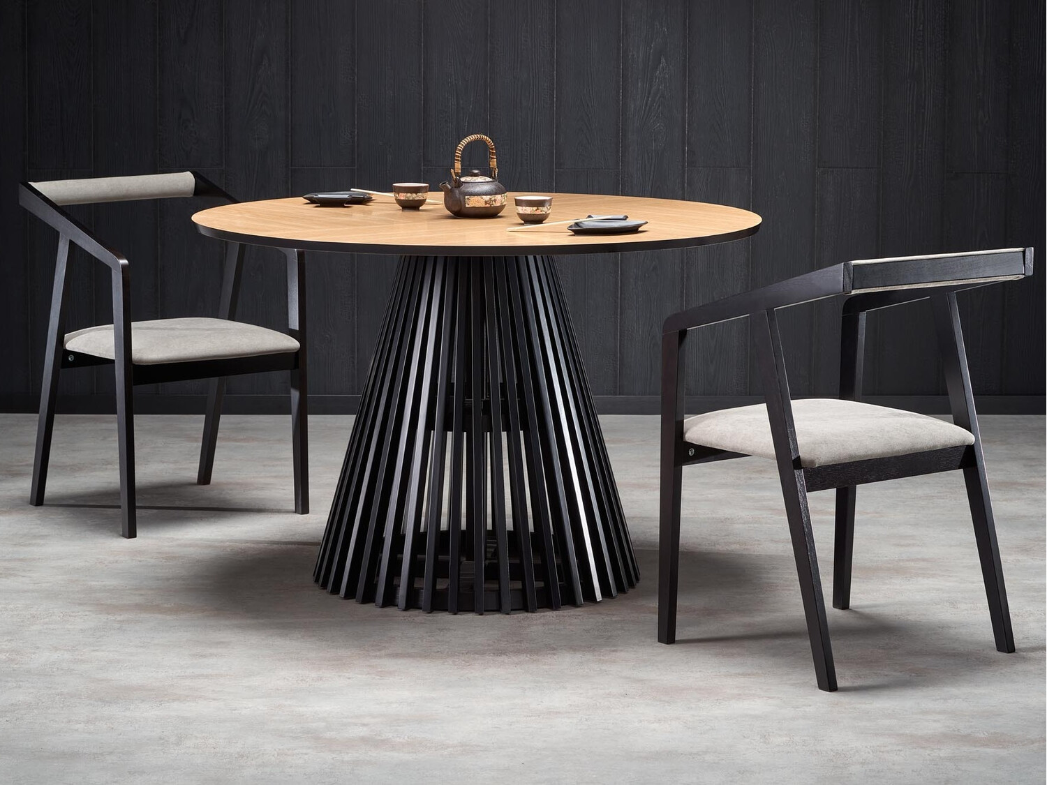 Stoel Houston 1384 (Zwart + Grijs)