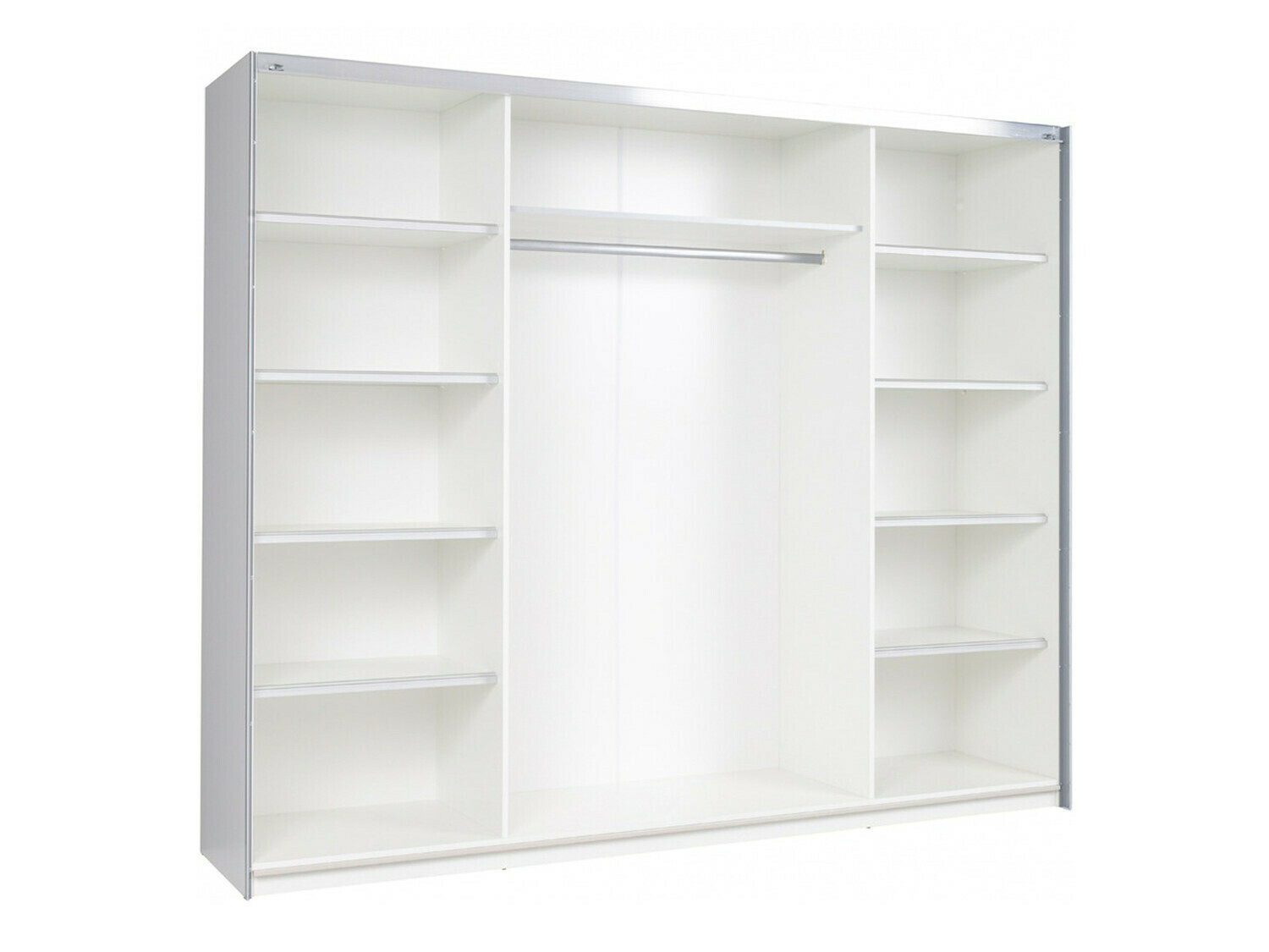 Kledingkast Murrieta 171 (Glanzend wit + Glanzend zwart + Wit)