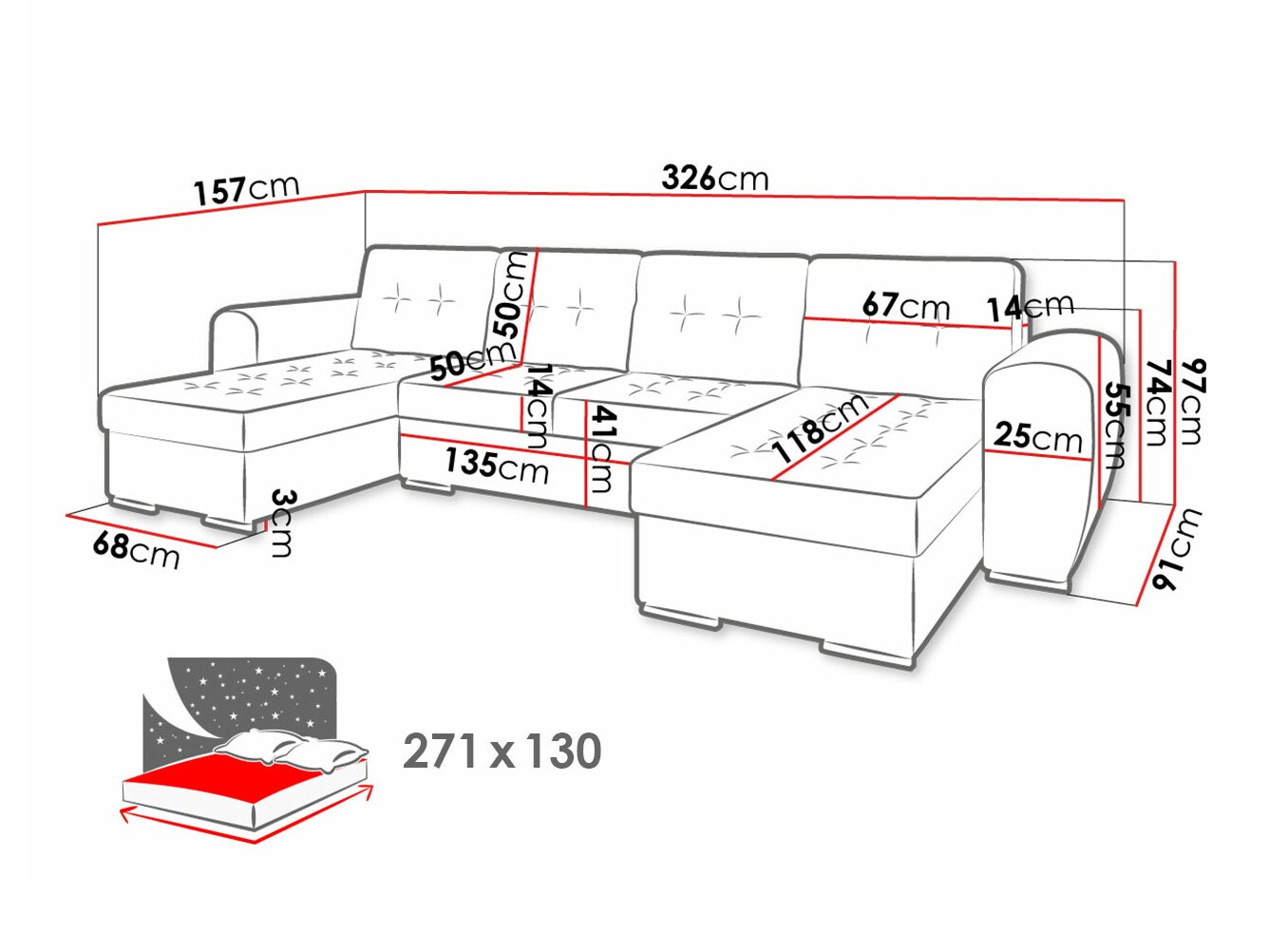 Hoekbank Arvada 117 (Monolith 85)