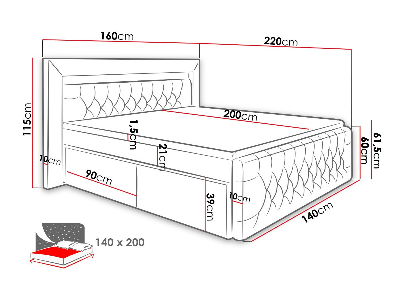 Boxspring Aura III