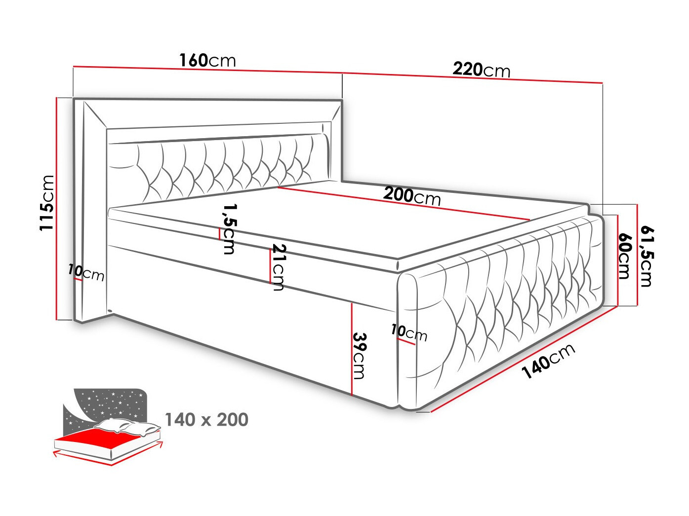 Boxspring Nashville 123