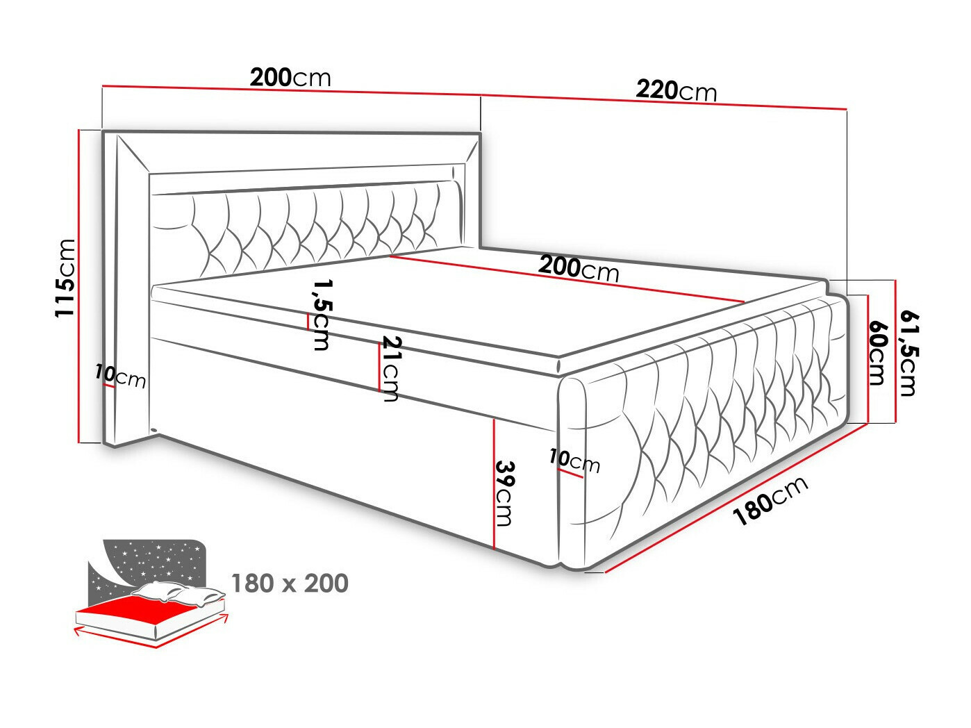 Boxspring Nashville 123
