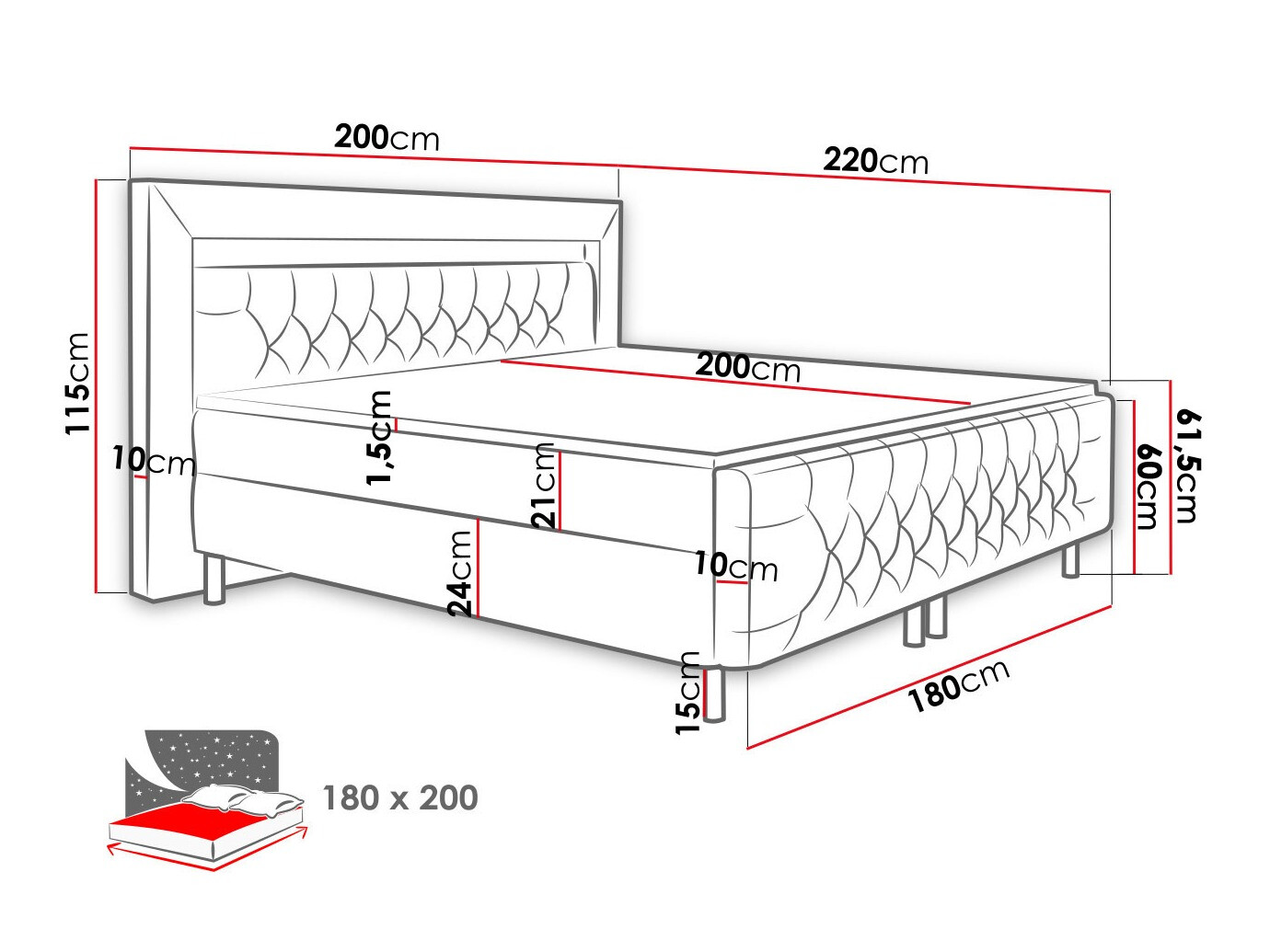 Boxspring Nashville 126