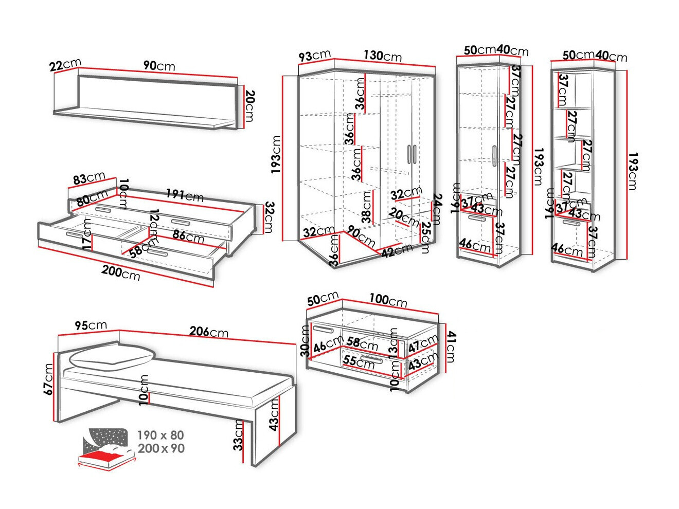 De reeks van de kinderkamer Veravie 122