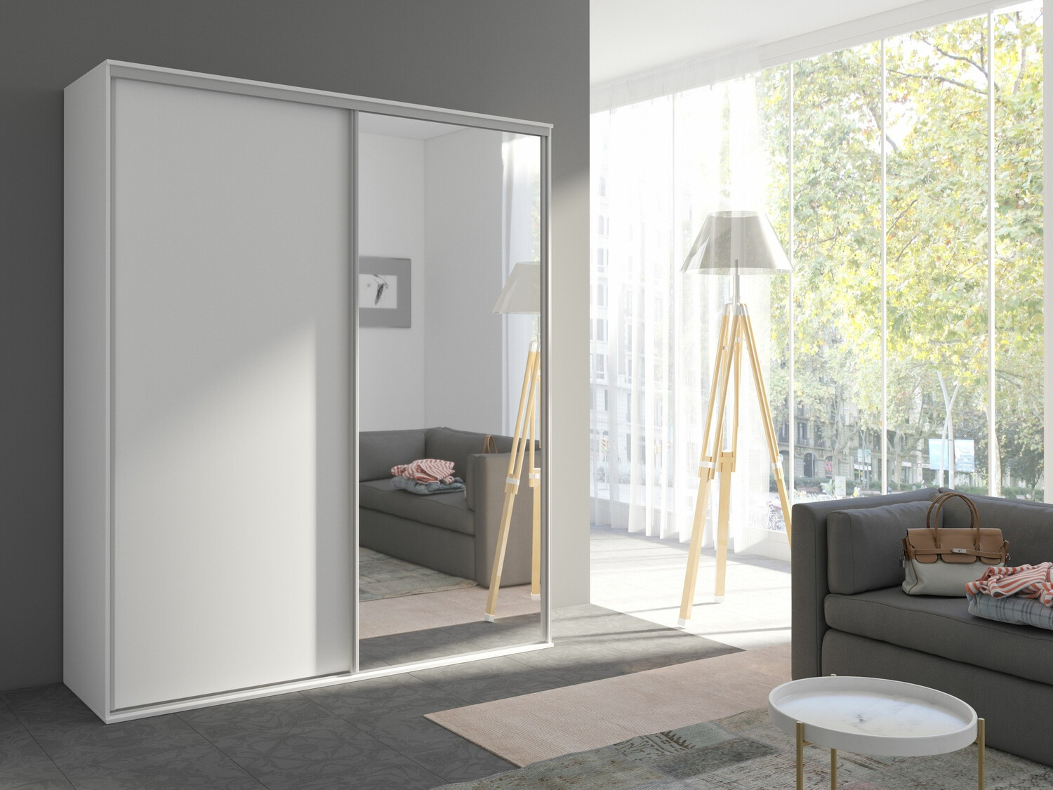 Kledingkast Murrieta 180 (Wit)