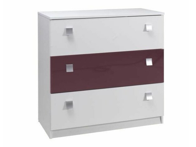 Ladekast Murrieta 109 (Wit + Glans Paars)