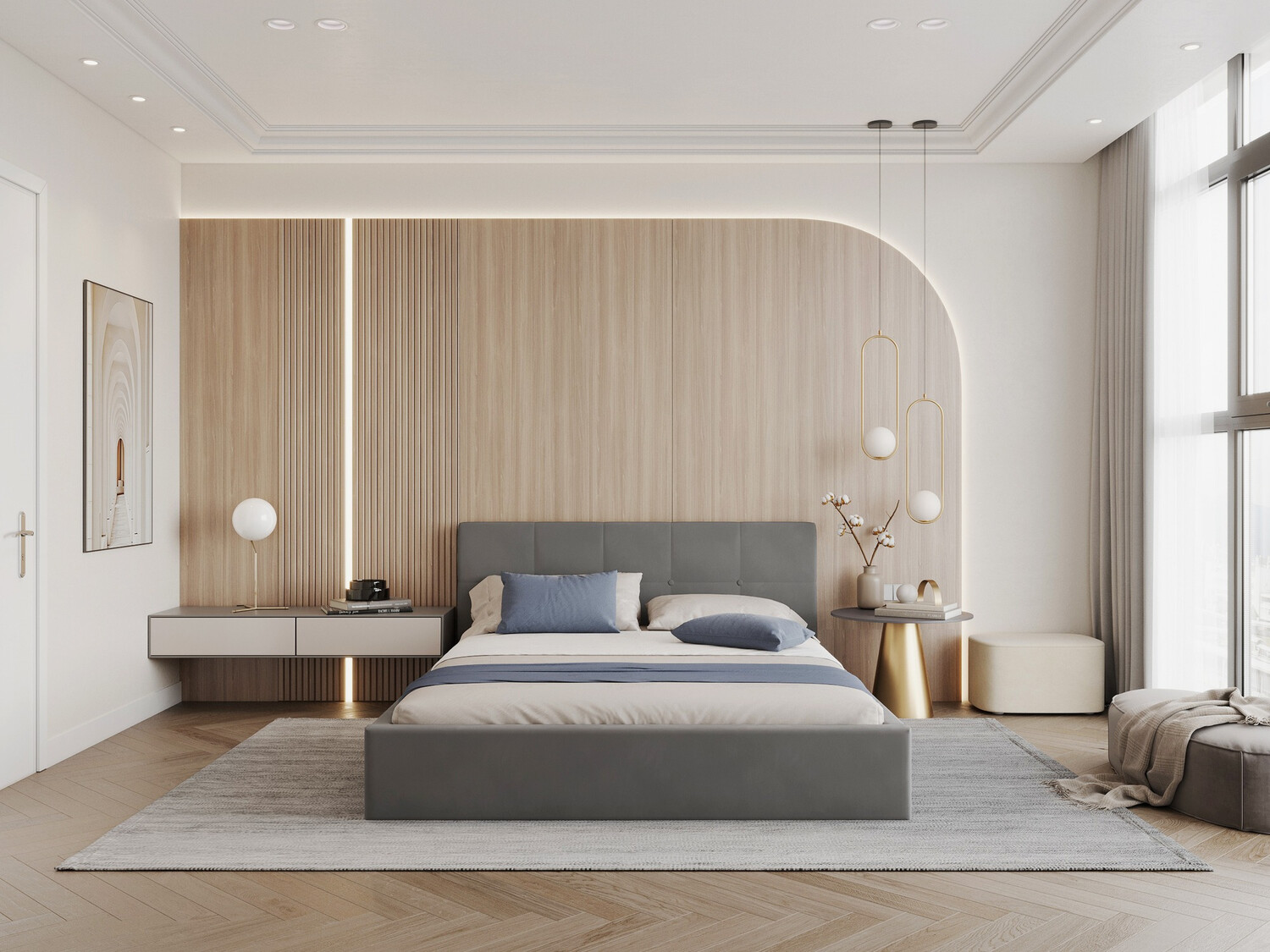 Bed Fairfield 106 (Antraciet)