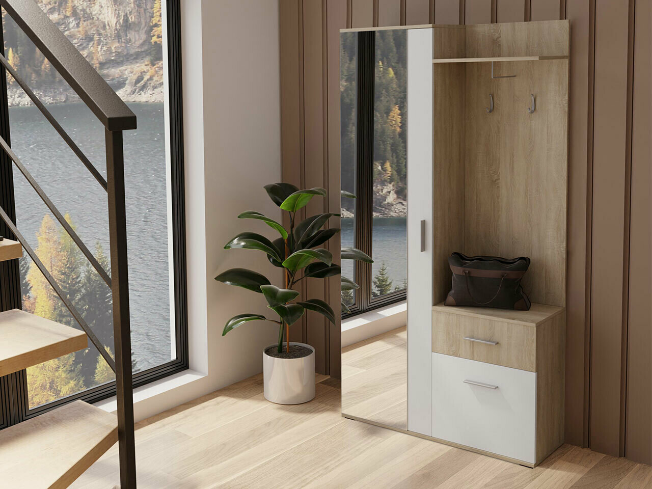 Gangmeubelset Stanton 103 (Sonoma eik + Wit)