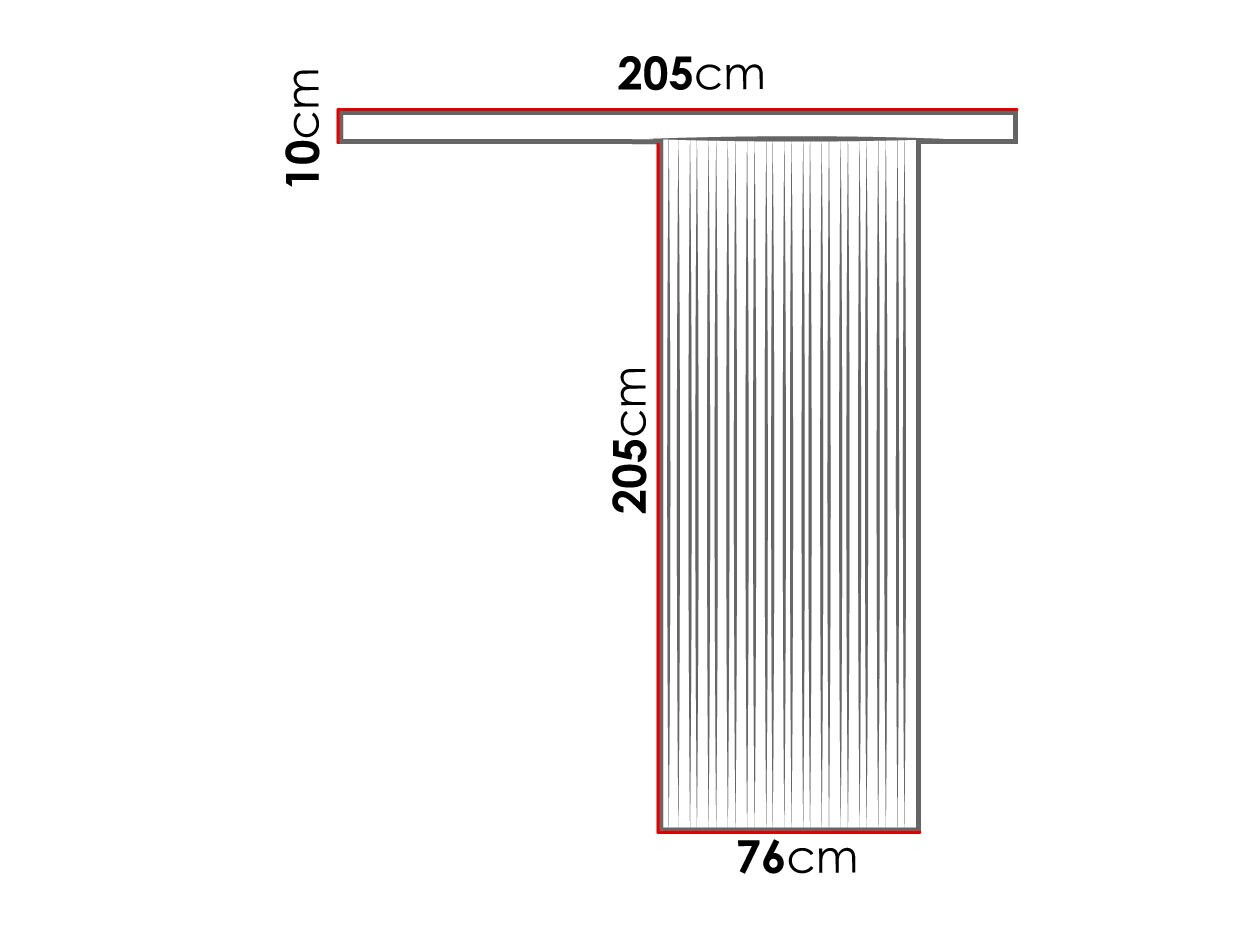 Schuifdeur Dover 201 (Wit + Zwart)