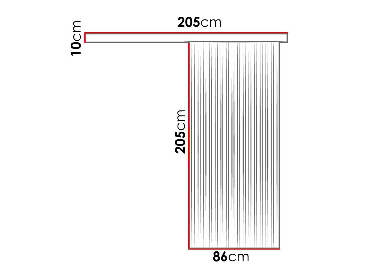 Schuifdeur Dover 202 (Ambachtelijke gouden eik + Zwart)