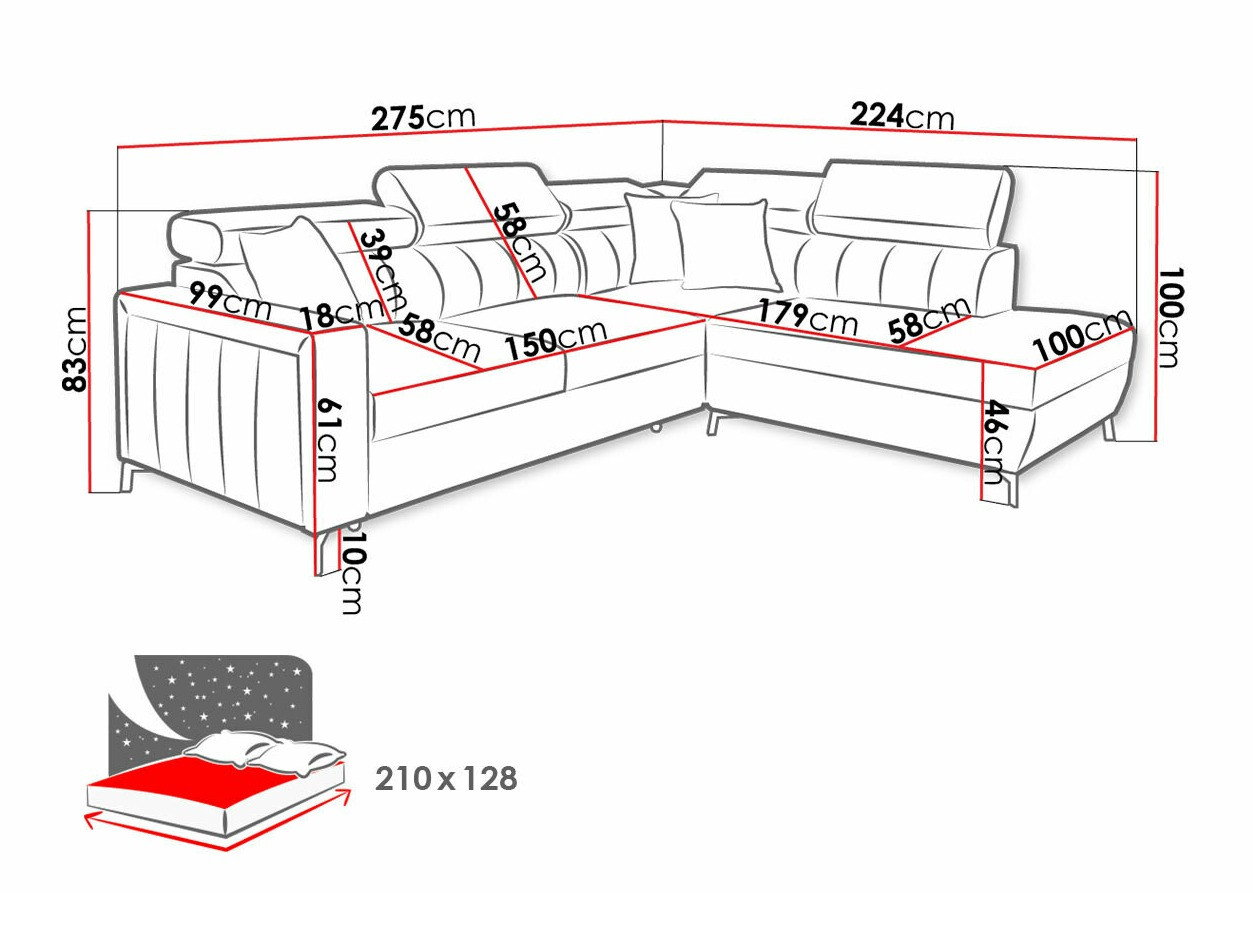 Hoekbank Sarasota 147 (Mono 231 + Botanical 36)