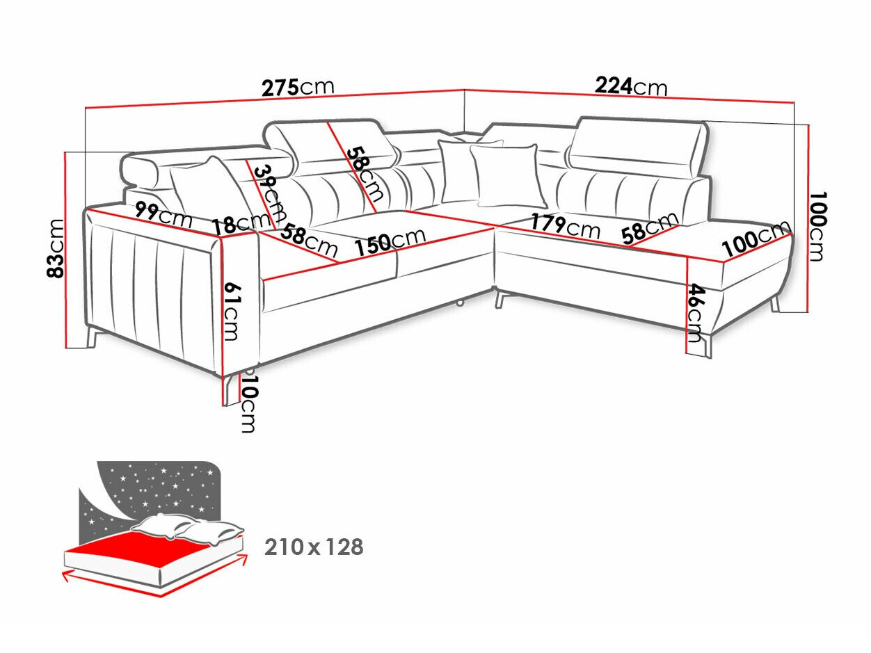 Hoekbank Sarasota 147 (Mono 231 + Botanical 36)
