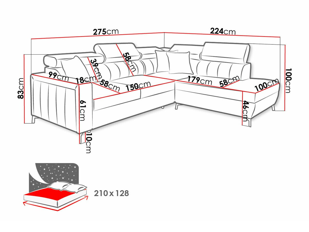 Hoekbank Sarasota 147 (Mono 235 + Botanical 36)