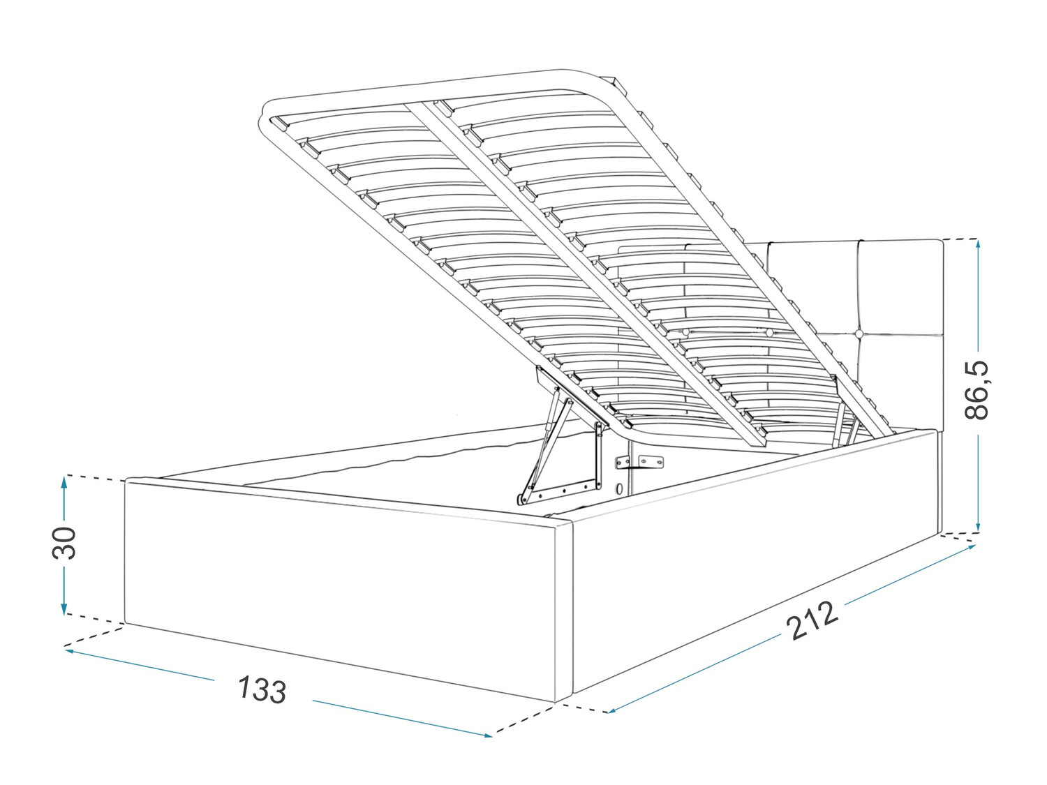 Bed Fairfield 107 (Lichtgroen)