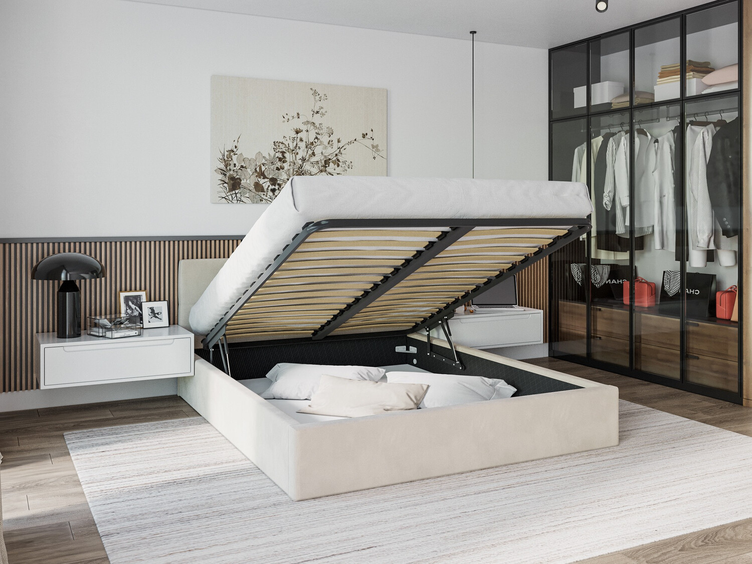 Bed Fairfield 107 (Crème)