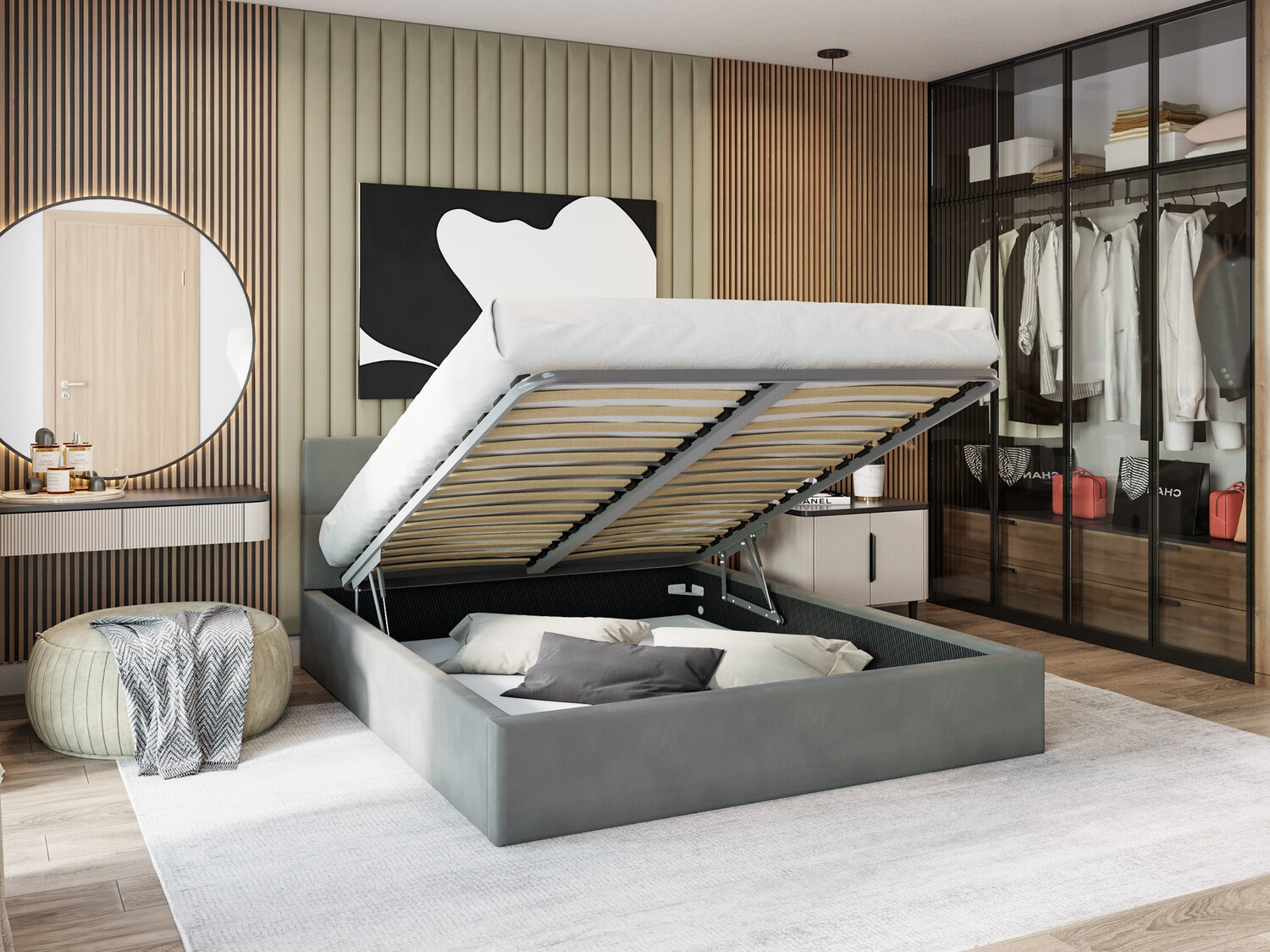 Bed Fairfield 107 (Grafiet)