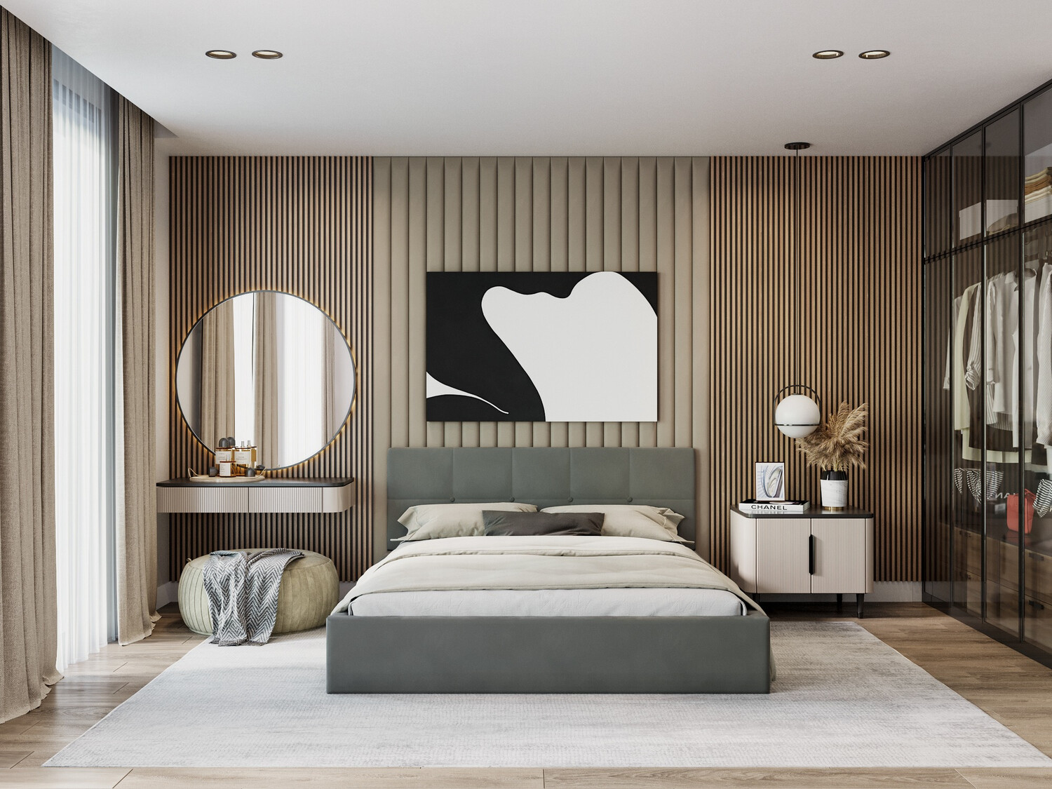 Bed Fairfield 107 (Grafiet)