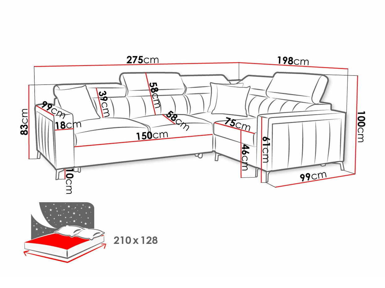 Hoekbank Sarasota 149 (Mono 234 + Botanical 36)