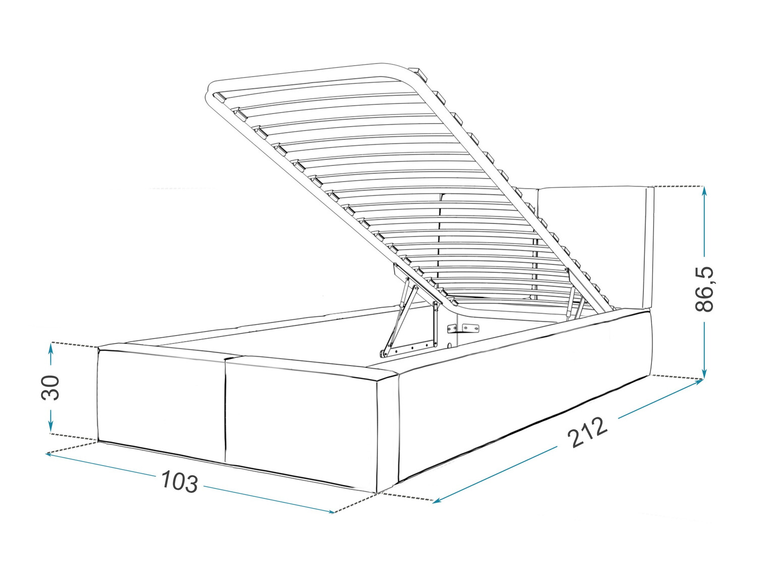 Bed Fairfield 109 (Crème)