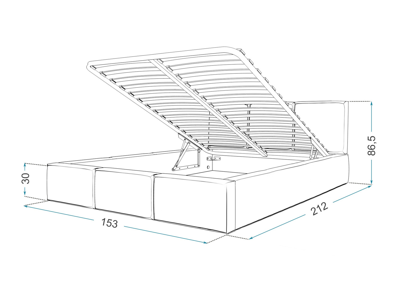 Bed Fairfield 109 (Paars)