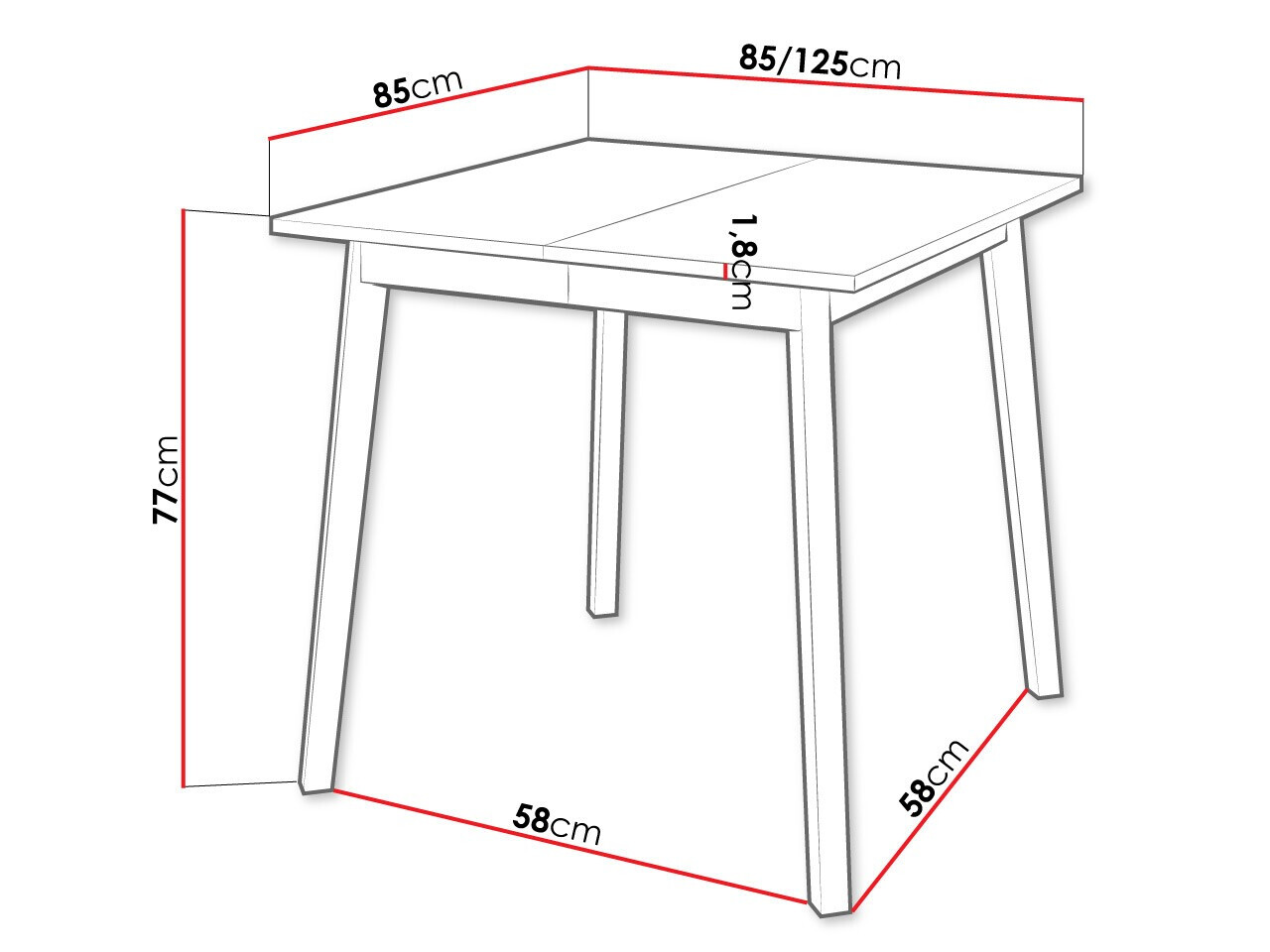 Tafel Edmond 109 (Ambachtelijke gouden eik + Zwart)