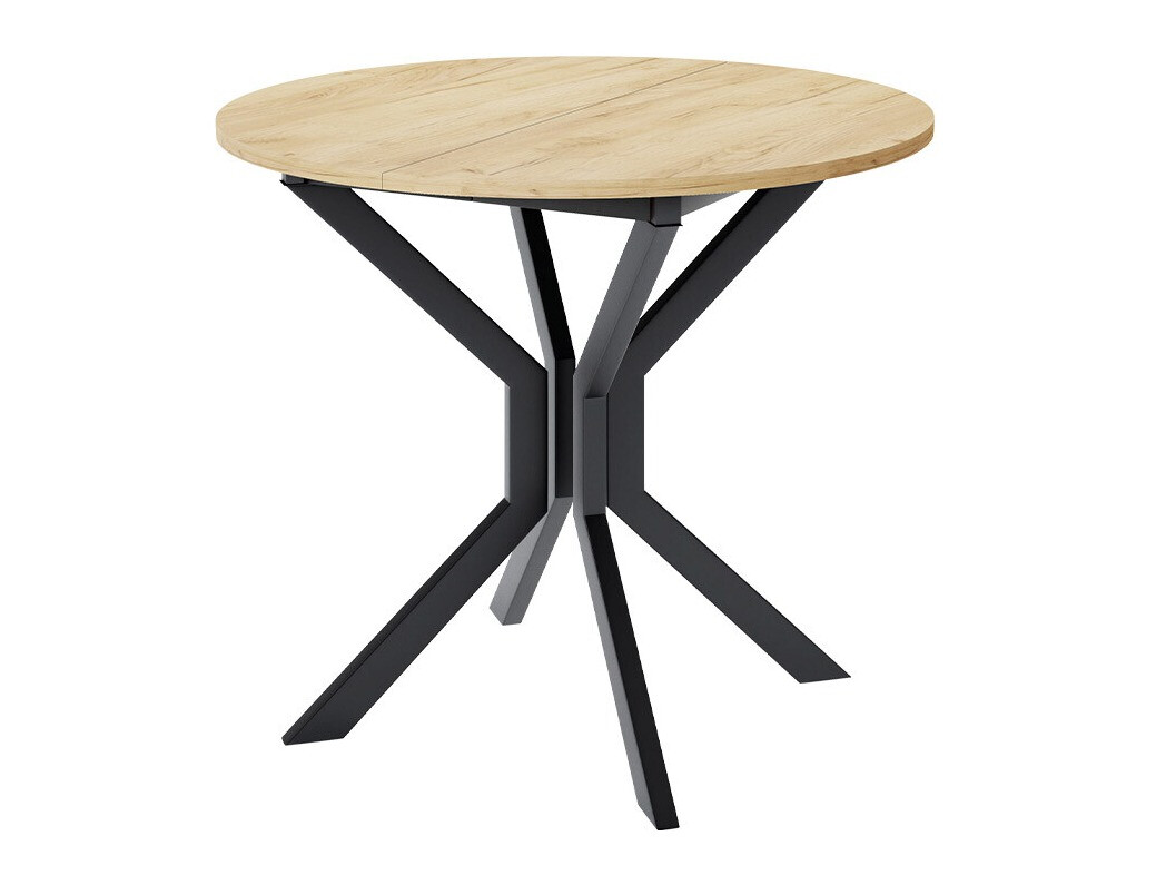 Tafel Edmond 111 (Ambachtelijke gouden eik + Zwart)