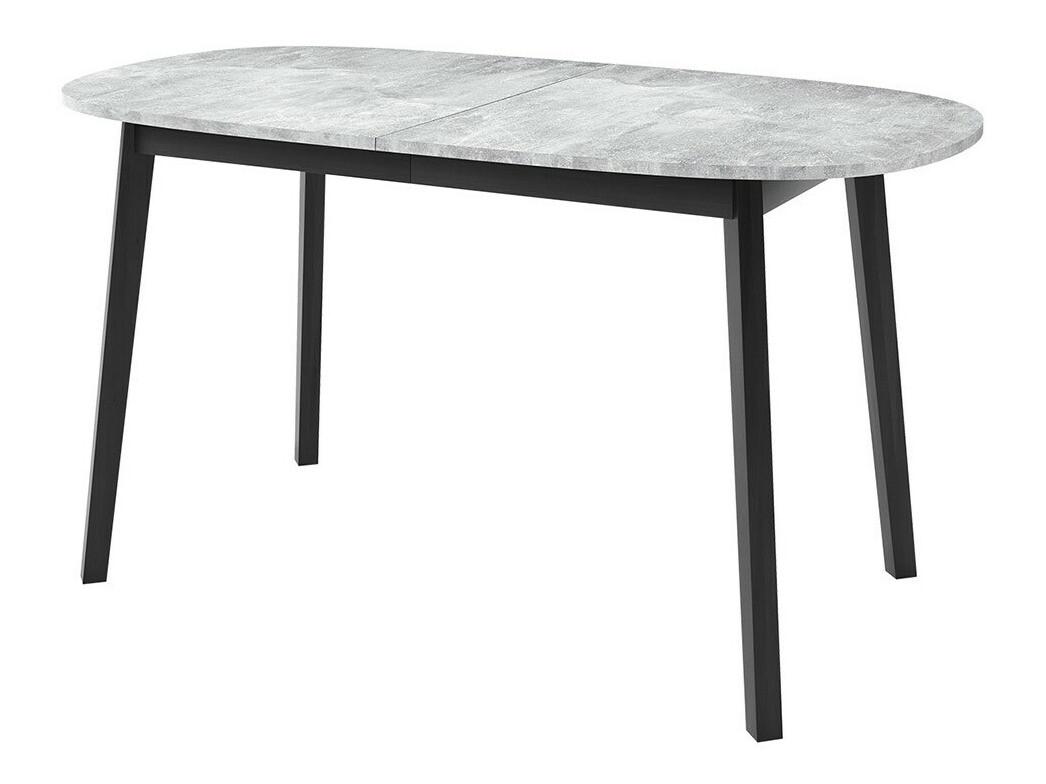 Eetkamerset Edmond 121 (Grijs marmer + Zwart)