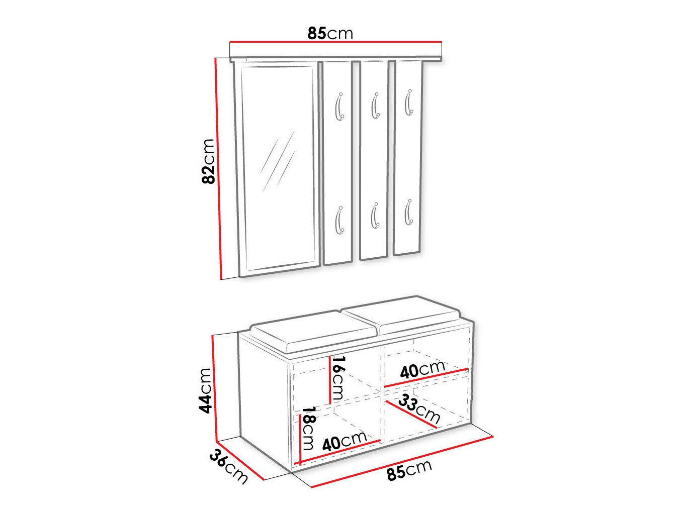 Gangmeubelset Ferrus (Wit)