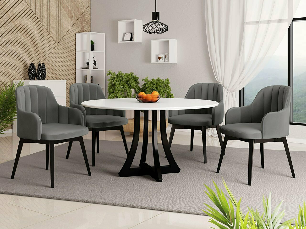 Stoel Racine 105 (Zwart + Magic Velvet 2217)