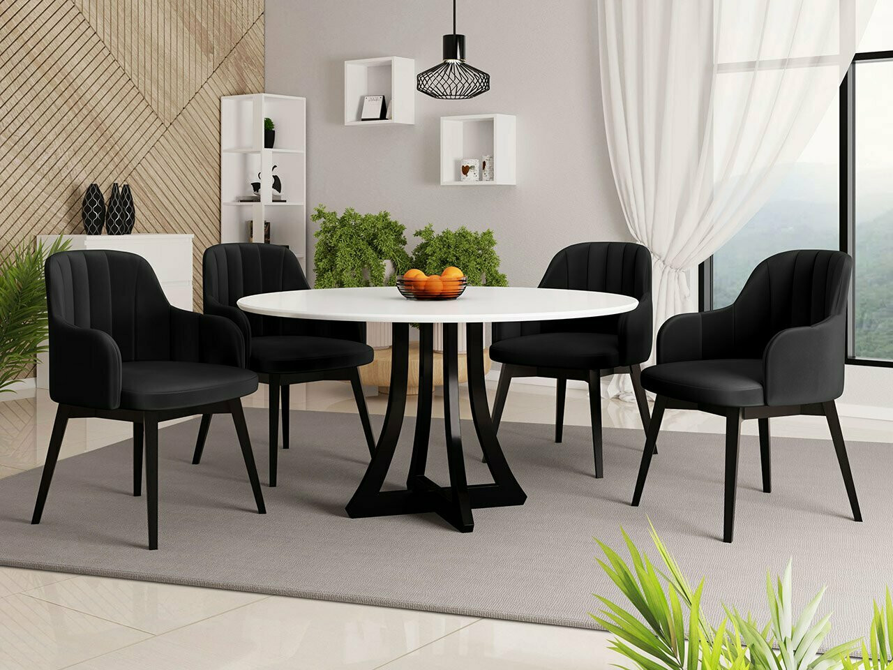 Stoel Racine 105 (Zwart + Magic Velvet 2219)